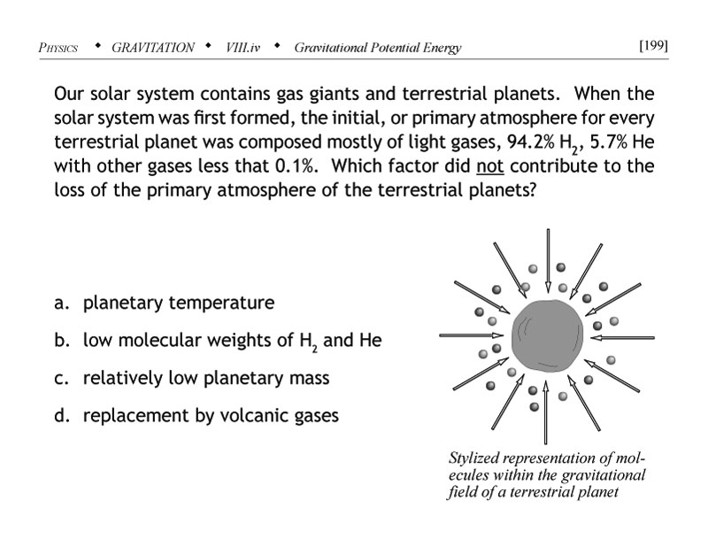 Gas atmosphere physics problem involving gravity