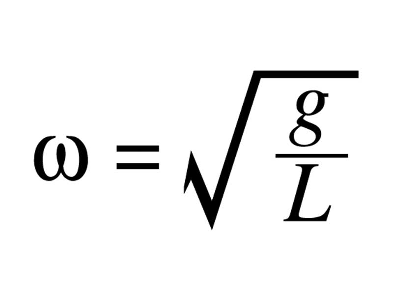 Formula for frequency of a pendulum