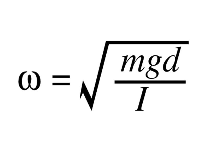 Formula for frequency of oscillation of complex shape