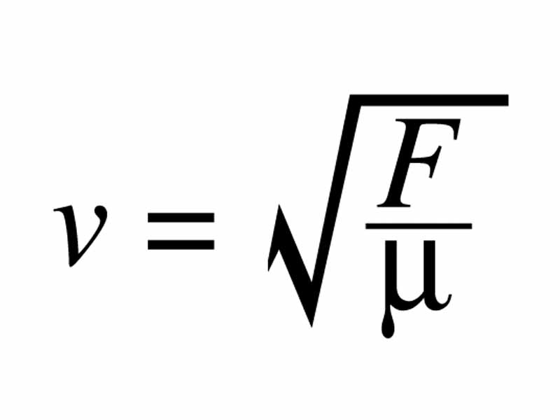 Formula for speed of a wave on a stretched string