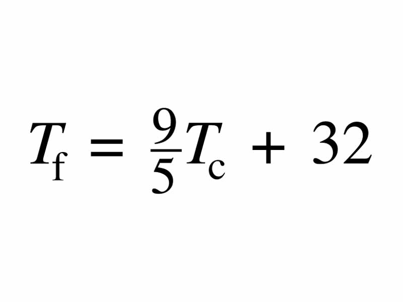 Celsius to Fahrenheit conversion formula