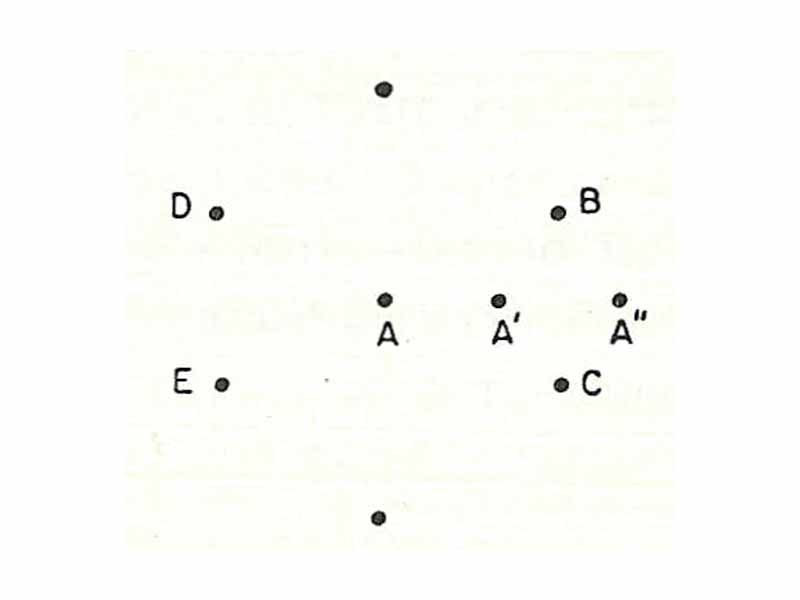 Boltzmann's molecules (1896) shown at a rest position in a solid
