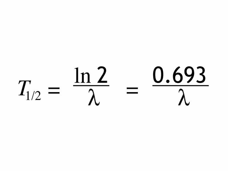 Half-life formula