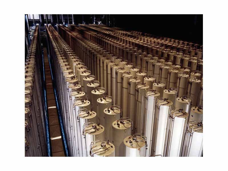 A cascade of gas centrifuges at a U.S. enrichment plant.