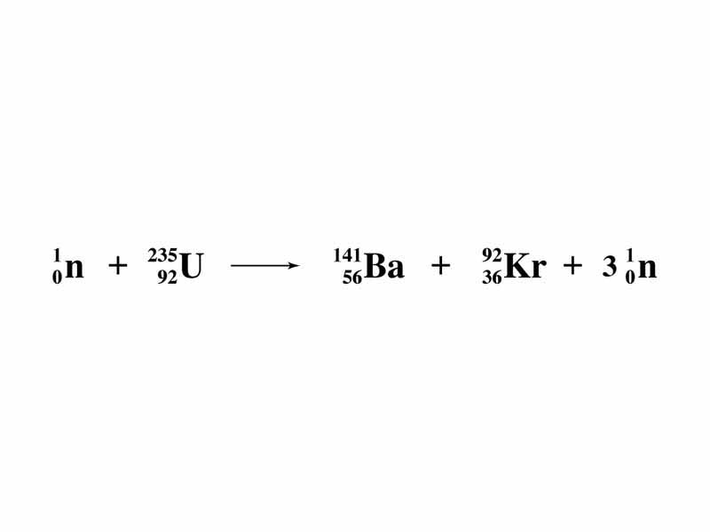 Uranium fission example