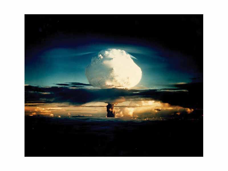 The only fusion reactions thus far produced by humans to achieve ignition are those which have been created in hydrogen bombs; the first of which, shot Ivy Mike, is shown here.