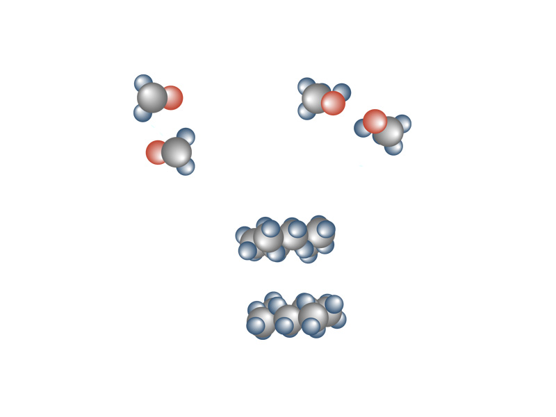 Example of each of the three types of intermolecular forces.