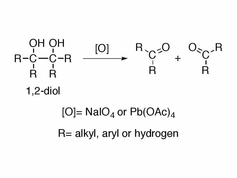 Oxidative breakage of carbon-carbon bond in 1,2-diols