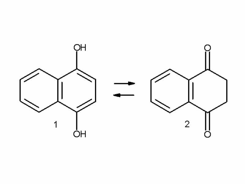 With tetrahydronaphthalenedione, the aromatic character of the enol but not the keto form