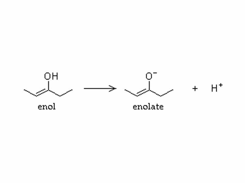 Formation of enolate anion