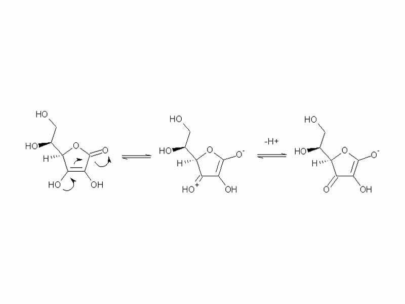 Keto-enol tautomerism plays a role in ascorbate acidity