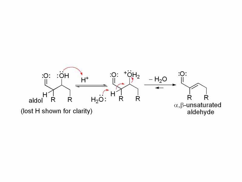 Enol aldol acid catalyzed dehydration mechanism