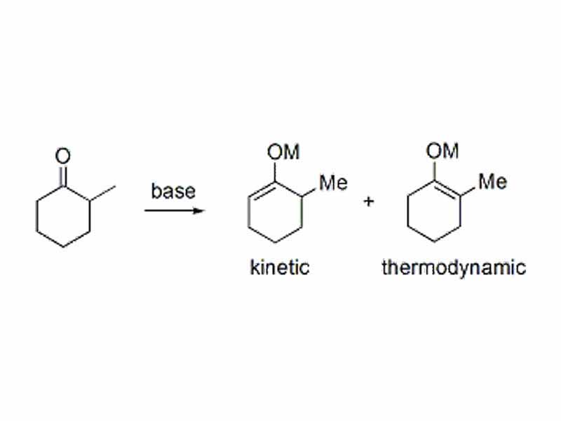 Kinetic vs. Thermodynamic Control in Enolate Formation