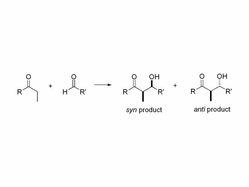 The syn/anti convention is commonly used to denote the relative stereochemistry at the ?- and ?-carbon in aldol condensation.