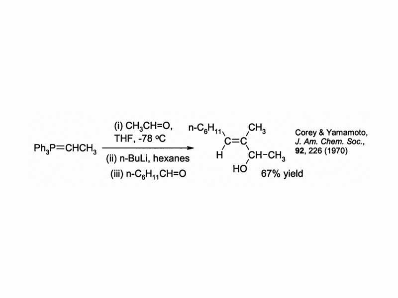 An extension of the Schlosser modification of the w:Wittig reaction, by Corey & Yamamoto, J. Am. Chem. Soc. 92, 226 (1970). 