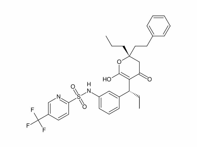 Nonpeptidic protease inhibitor tipranavir