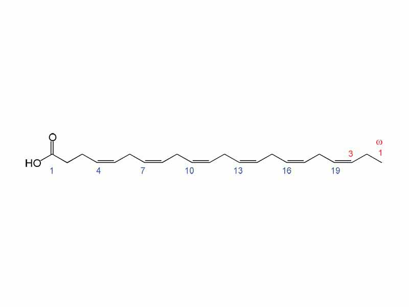 Docosahexaenoic acid structure