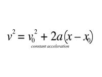 One of the four equations of kinemati...