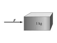 Force acting upon a 1kg mass