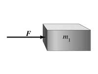 Force acting on mass 1.