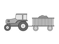 Tractor hauling load