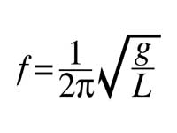 Formula for frequency of a pendulum