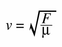 Formula for speed of a wave on a stre...