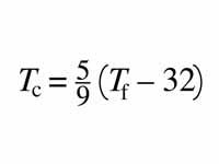 Fahrenheit to Celsius conversion formula