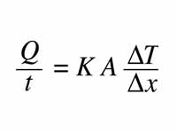 Formula for conduction of heat