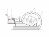 Steam engine in action (animation). N...