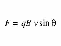 Formula for magnetic force on a charg...