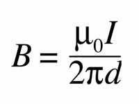 Magnetic field of a straight current ...