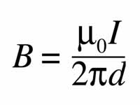 Magnetic field of a straight current ...