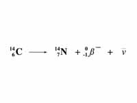 Beta decay of carbon 14