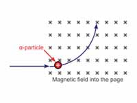 Alpha particle in a magnetic field.