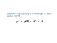pH calculation example.