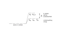 Orbital diagram showing crystal field...