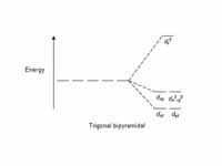 Trigonal bipyramidal CFT splitting