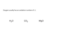 Rules for assigning oxidation numbers.
