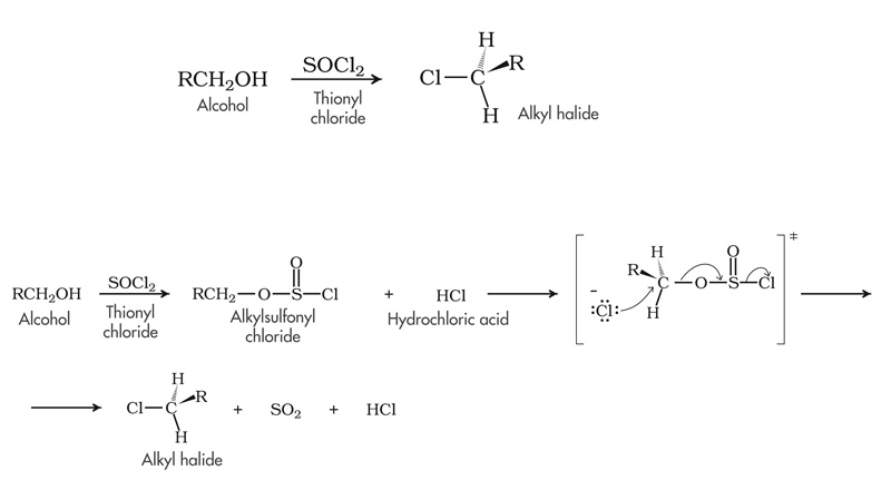 Reaction with thionyl chloride