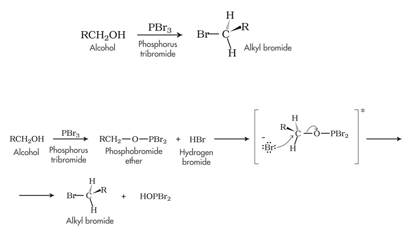Reaction with phosphorus tribromide
