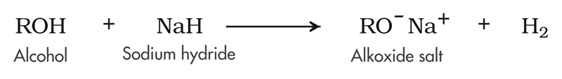 Alkoxide ion formation