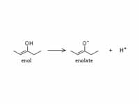 Formation of enolate anion