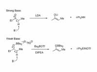 Formation of enolate by strong or wea...