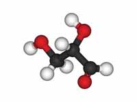 Ball and stick model - L-glyceraldehyde