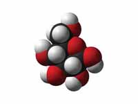 Glucose space filling structure