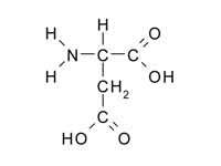Chemical structure of D-aspartic acid...