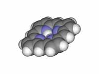 Space-filling model of porphyrin